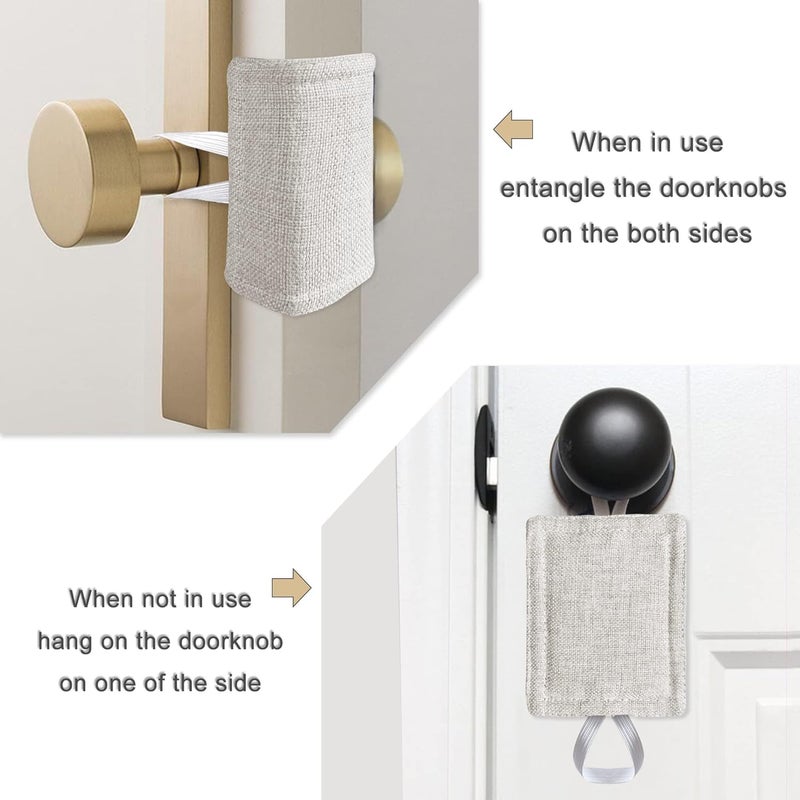 warmtone Door Silencer Quiet Door Closer Cushion, Padded Door Latch Cover for Nursery, Baby, Light Sleepers Noise Reduced Prevent from Locking for Toddler Safety - 4 x 3 inch, Natural Colored, Pack-6 - Image 2